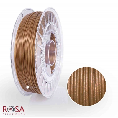 Filament 3D Rosa3D PLA Starter - 1.75 mm - 0.8.kg - Glitter Bronze