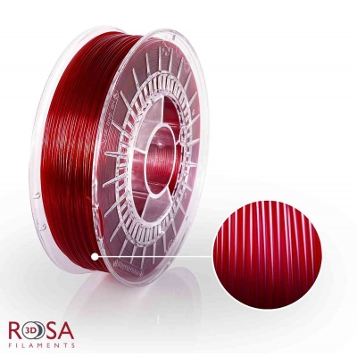 Filament 3D Rosa3D PETG Standard - 1.75 mm - 0.8.kg - red wine tr